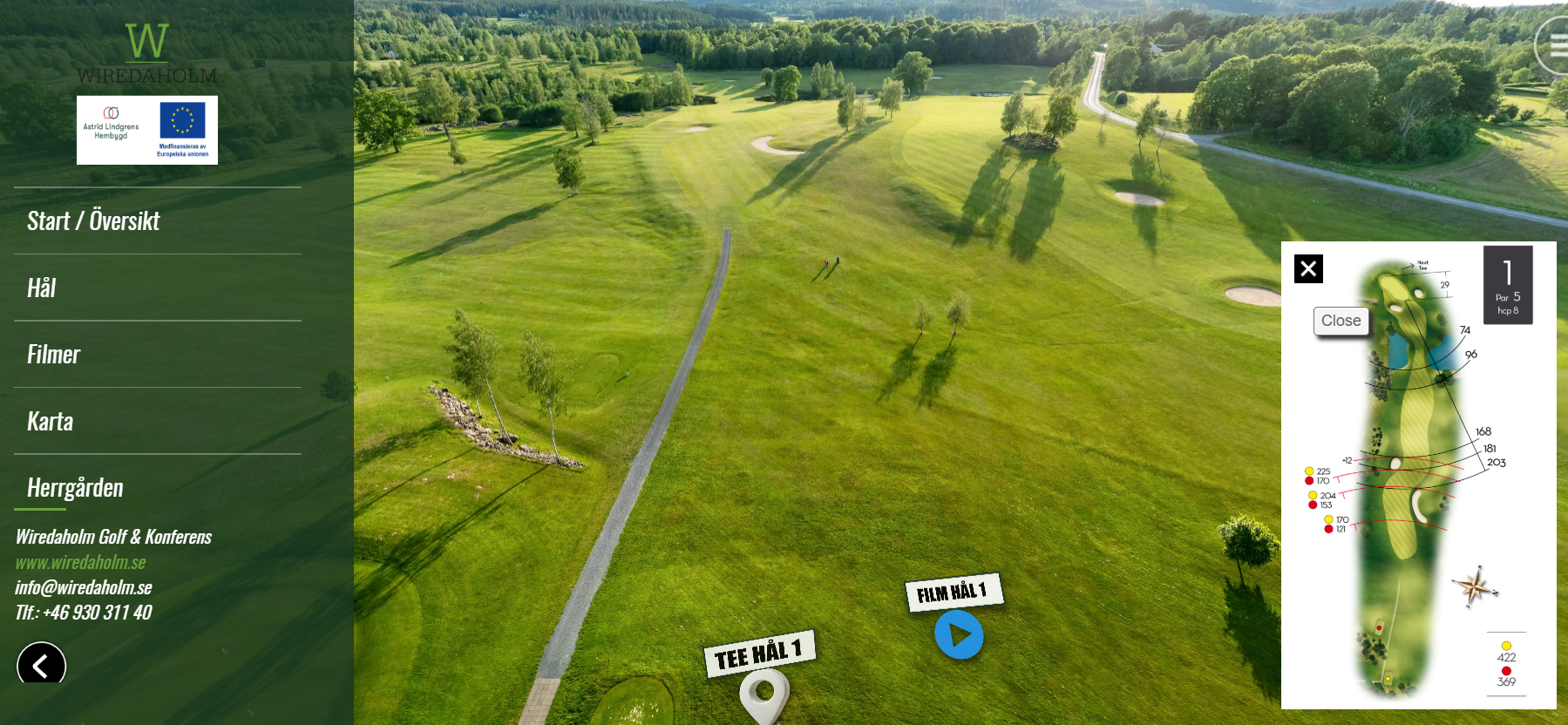 Företags golf - En Virtuell bild över golfbanan